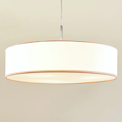 Sebatin pendant lamp with E27 LED, 50 cm, white