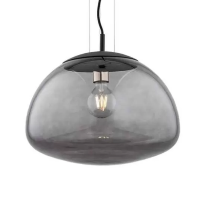 Hanging lamp Turku 1 flame smoky/black Ø 40 cm