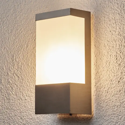 Square Kirana stainless steel outdoor wall light