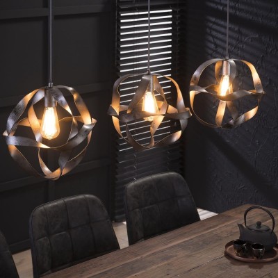 LifestyleFurn Hanging lamp 'Laurence' 3 lamps