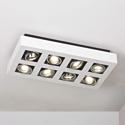 White high-intensity Vince LED ceiling light with 8 bulbs.