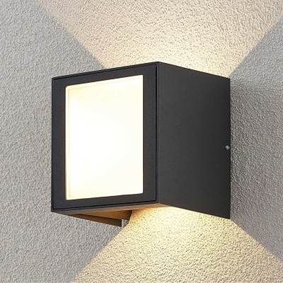 Alenda LED outdoor wall lamp square shape