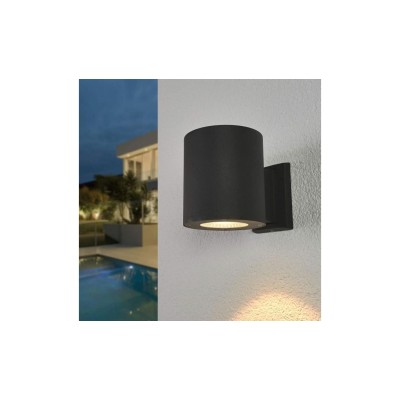 Tiago LED outdoor wall lamp in dark gray color