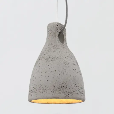 Gray concrete pendant lamp Lenna