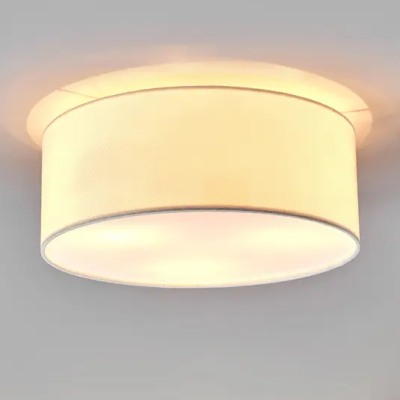 White fabric ceiling lamp Henrika