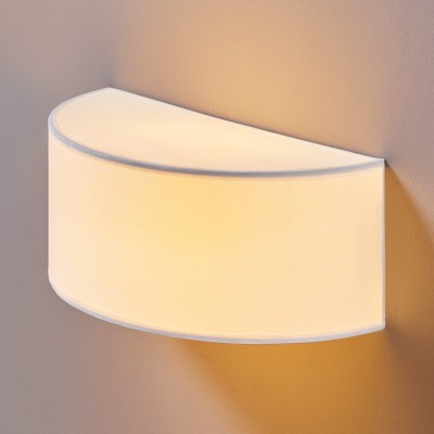 Katrien semi-circular fabric wall lamp