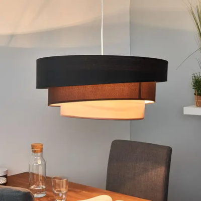 Melia hanging lamp in black and brown