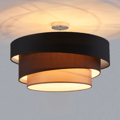 Melia ceiling lamp, black and brown