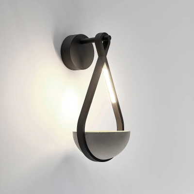 Lucande Florka LED lauko sieninis šviestuvas, pakabinamas krepšelis