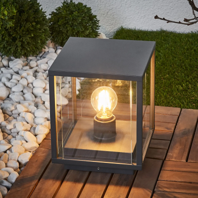 Corner base lamp Annalea with glass units