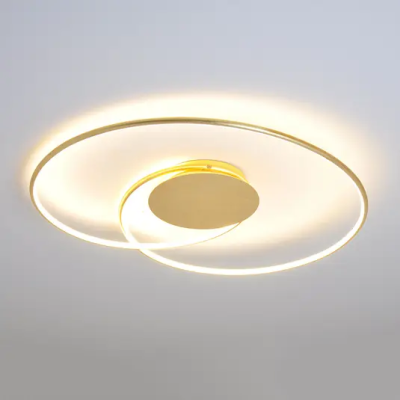 Joline LED ceiling light, golden, 74 cm