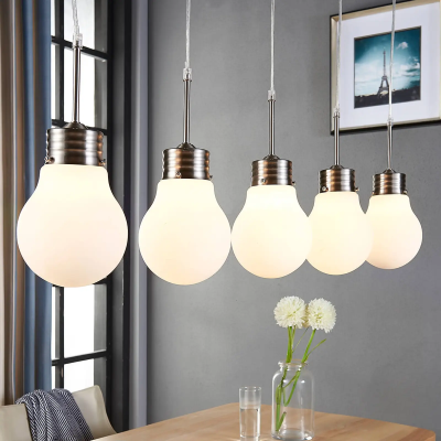 LED pendant lamp in the shape of a hunger bulb, adjustable, 5 bulbs.