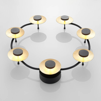 Lindby Graviela LED sieninis šviestuvas su septyniais žibintais