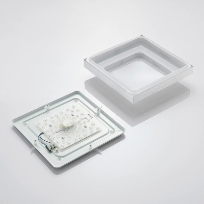 Lindby Mirco LED aliuminio lubinis šviestuvas, kvadratinis, 32 cm
