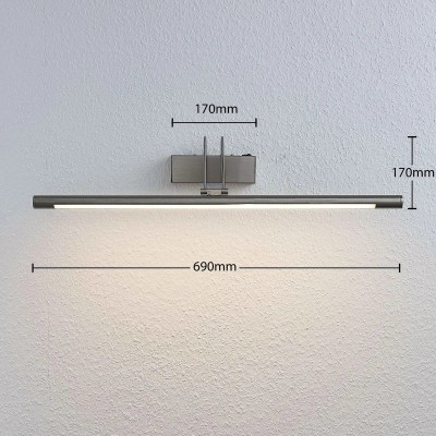 Mailine LED vaizdo lemputė su jungikliu, nikelis