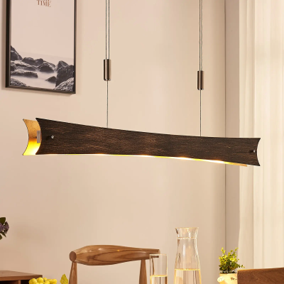 Dimmable Ebba LED pendant lamp, black and gold