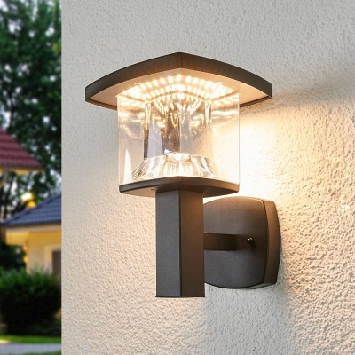 The Askan LED outdoor wall light is made of stainless steel