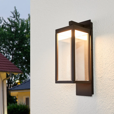 Lantern-shaped Ferdinand LED outdoor wall lamp