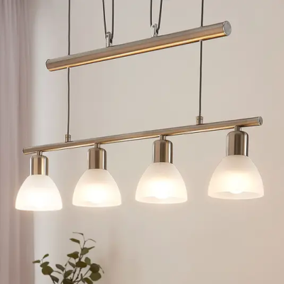 Adjustable height LED bar hanging lamp Gwendolin