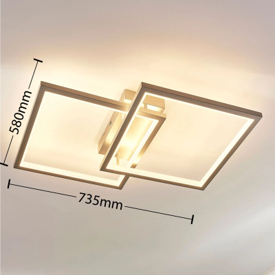 Heriba LED lubinis šviestuvas su dviem rėmeliais, reguliuojamas