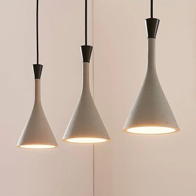 Flynn pendant light for dining room, gray, 3 light sources