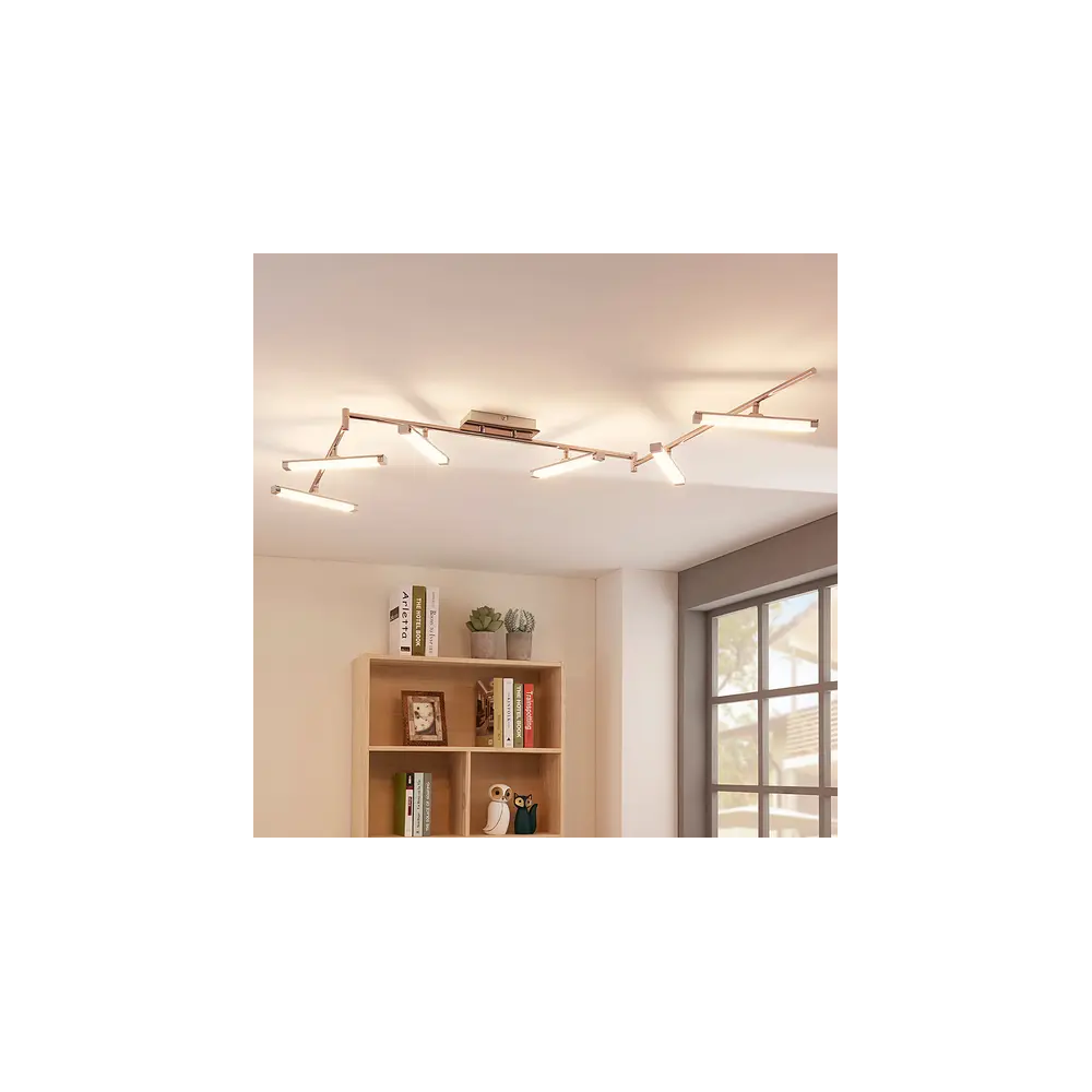 6 lempučių Pilou LED lubinis šviestuvas, reguliuojamas