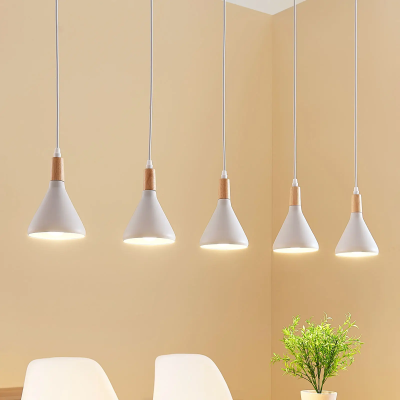 LED hanging lamp Arina white color, 5 bulbs