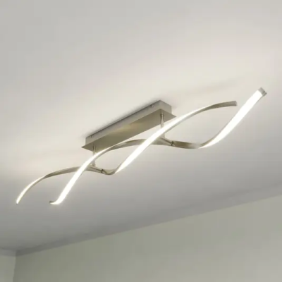 Spiral-shaped Kati LED ceiling light, adjustable