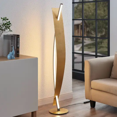 Eleganta zelta LED stāvlampa Marija