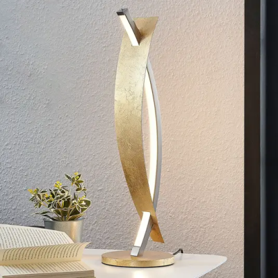 Elegantiško aukso spalvos LED stalinis šviestuvas Marija