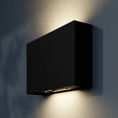 Isalie LED outdoor wall light in dark gray color