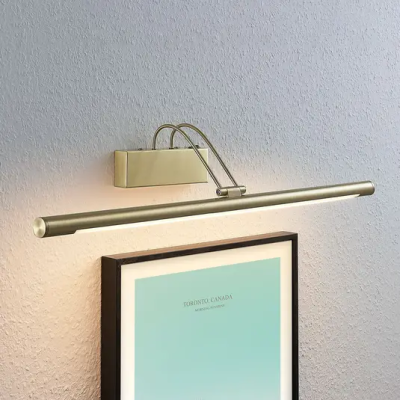 Mailine LED video light with switch, brass