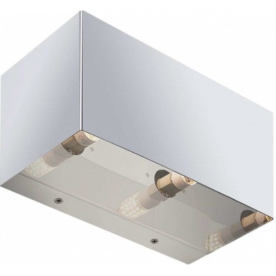 Nehle chrome wall lamp, corner, 2 bulbs