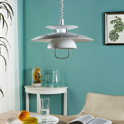 Hanging lamp Nadija with E27 LED, white