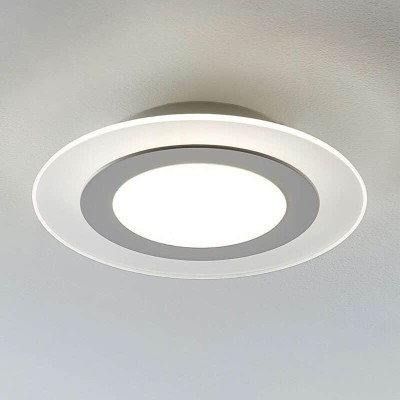 Lampa sufitowa LED Derik, okrągła, zimna biel, przyciemniona.