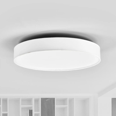 Saira LED fabric ceiling light, 50 cm, white