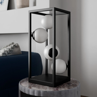 Lindby Utopia LED table lamp with glass spheres