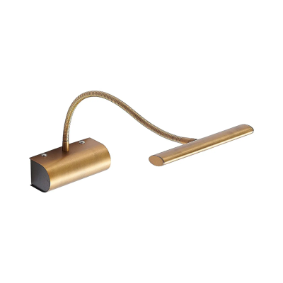 Squeegee LED video light with flexible handle, antique brass