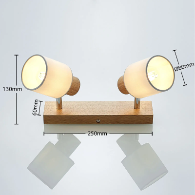 Lindby Wanessa ceiling spotlight, two bulbs