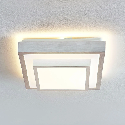 Lindby Mirco LED aliuminio lubinis šviestuvas, kvadratinis, 32 cm