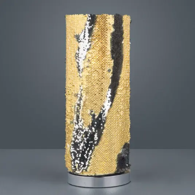 Lindby Jacira table lamp with reversible glitter