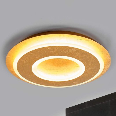 Juran - round golden LED ceiling light