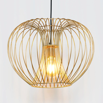 Protetto hanging lamp, golden, Ø 40 cm