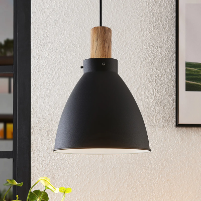 Lindby Trebale hanging lamp, black, single light source